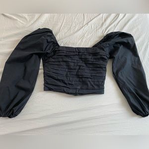 Abercrombie smocked back puff sleeved top